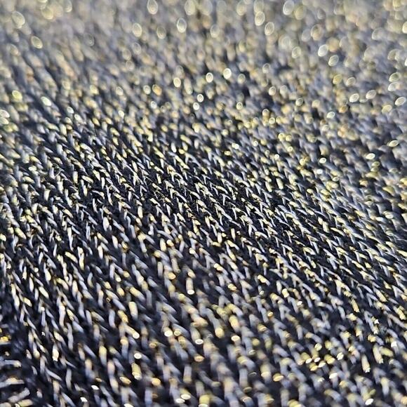 Ronni Nicole Open Cardigan 2XL Gold Metallic & Black 3/4 Sleeve Y2K Boho Holiday - Picture 5 of 12